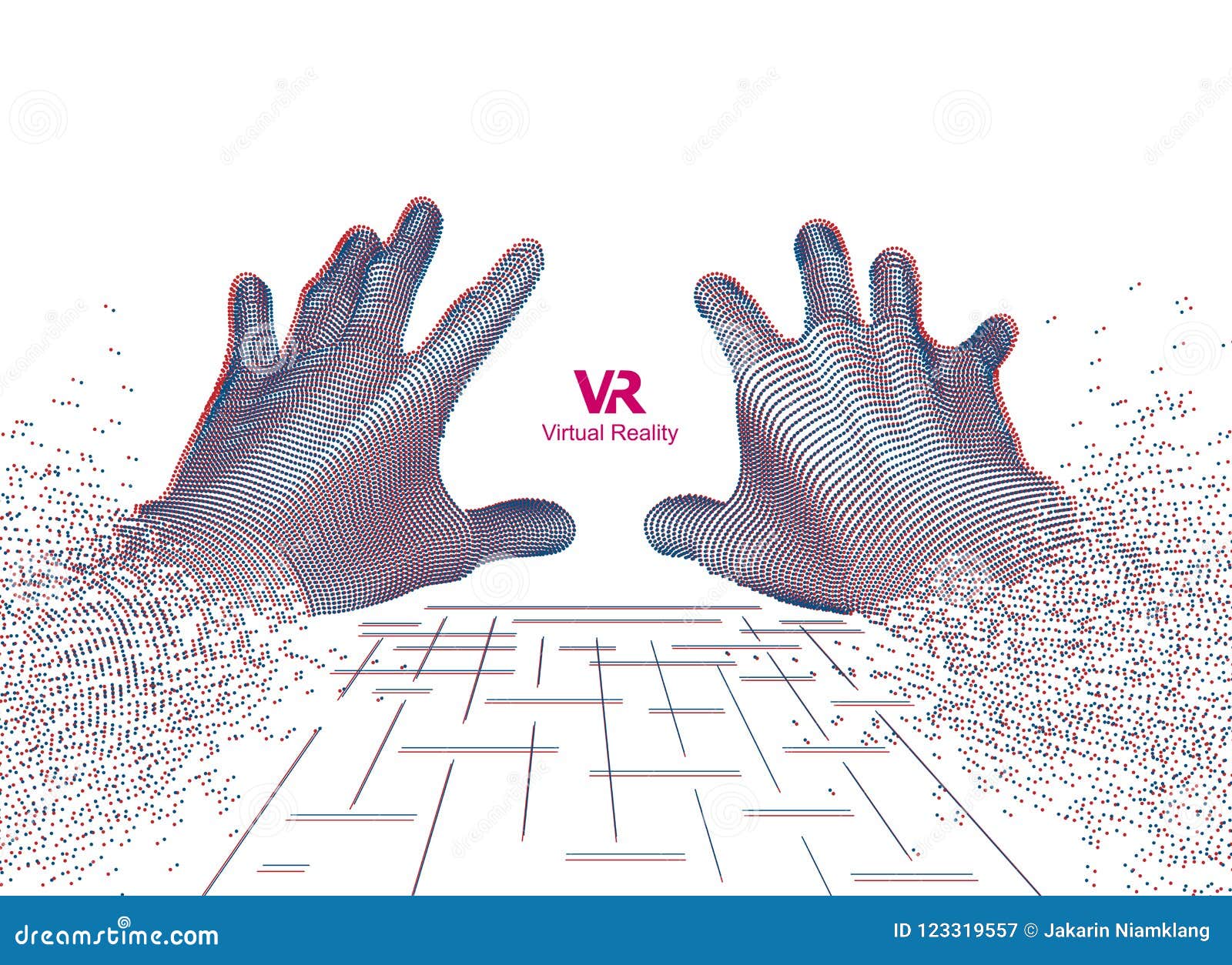 VR hands stock Illustration of space, 123319557