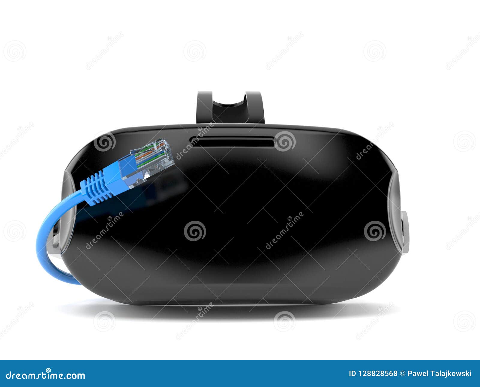 VR Headset with Network Cable Stock Illustration Illustration of equipment 128828568
