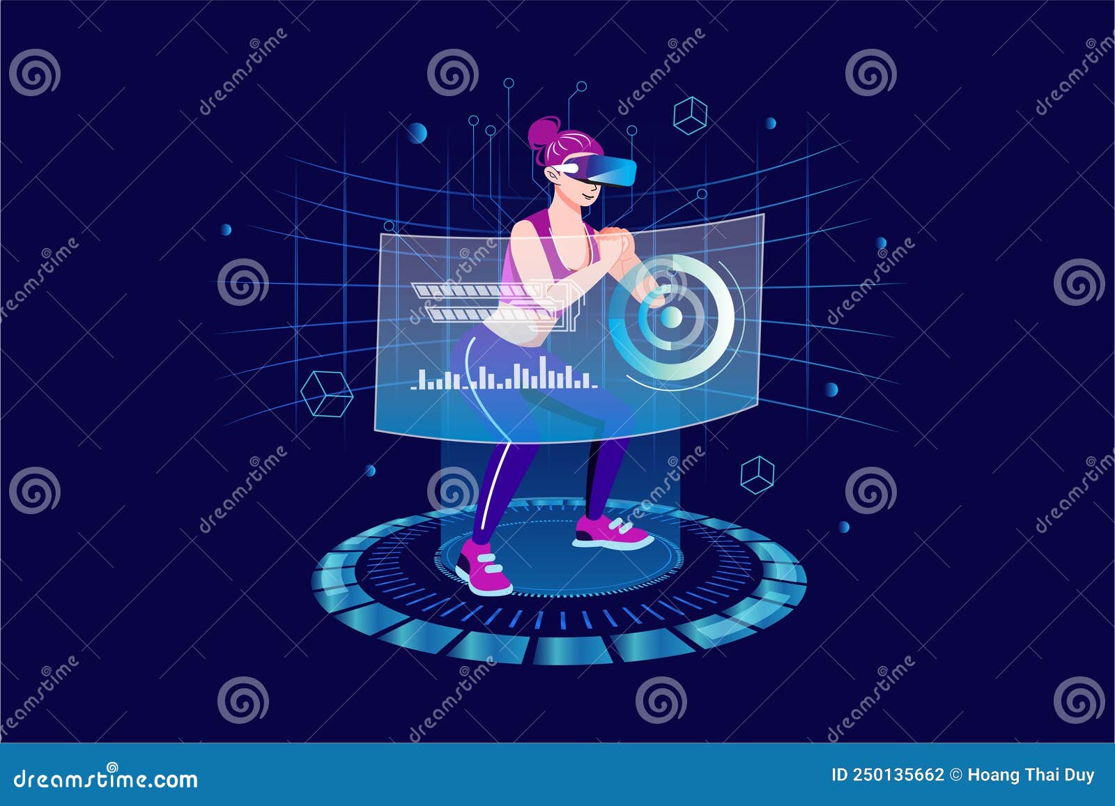 vr sports  concept. flat   on white background