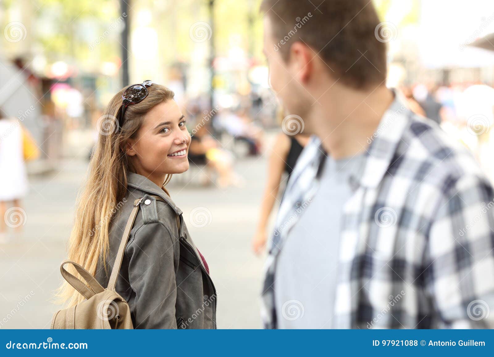 flirten op straat