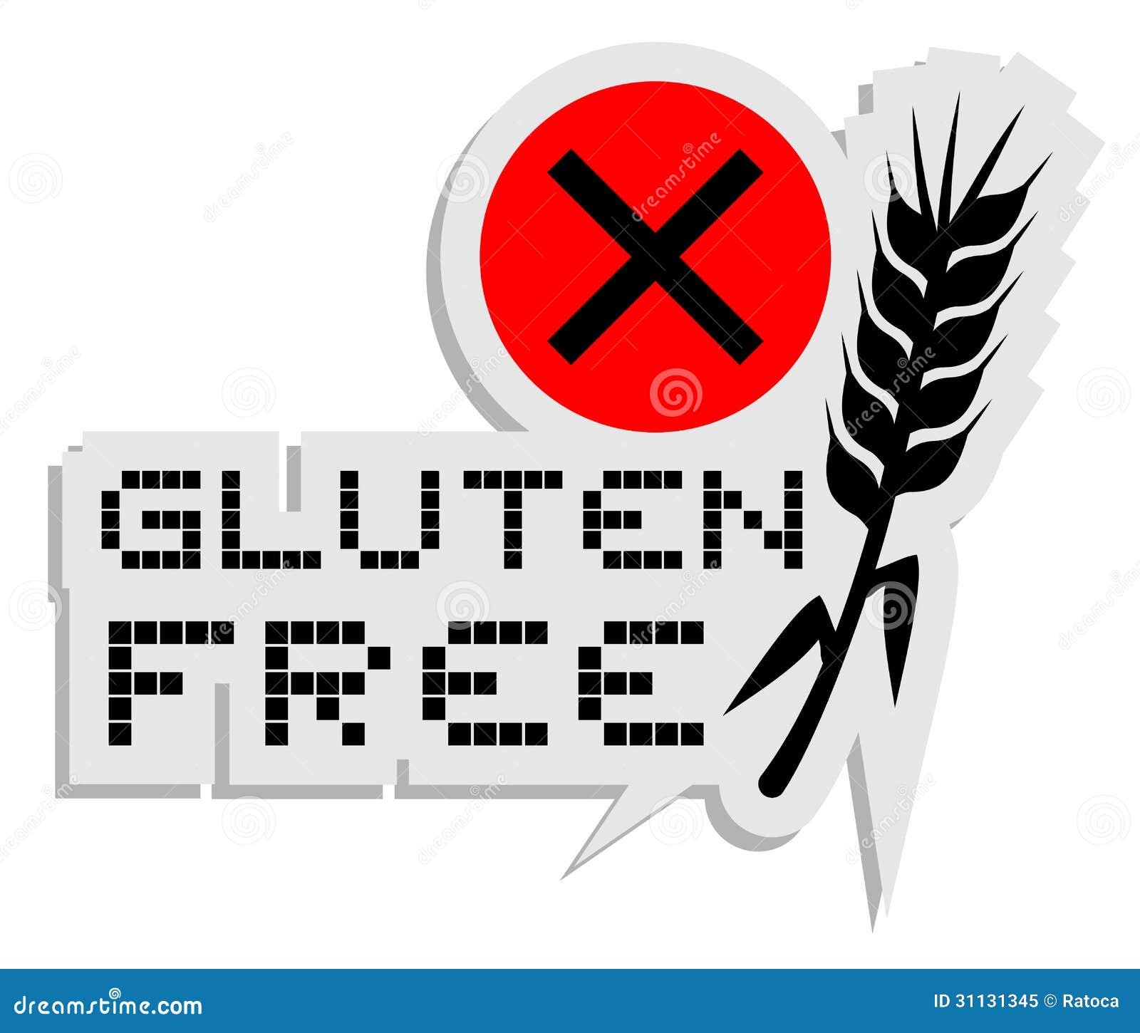 Vrij gluten vector illustratie. Illustration of decoratie 31131345