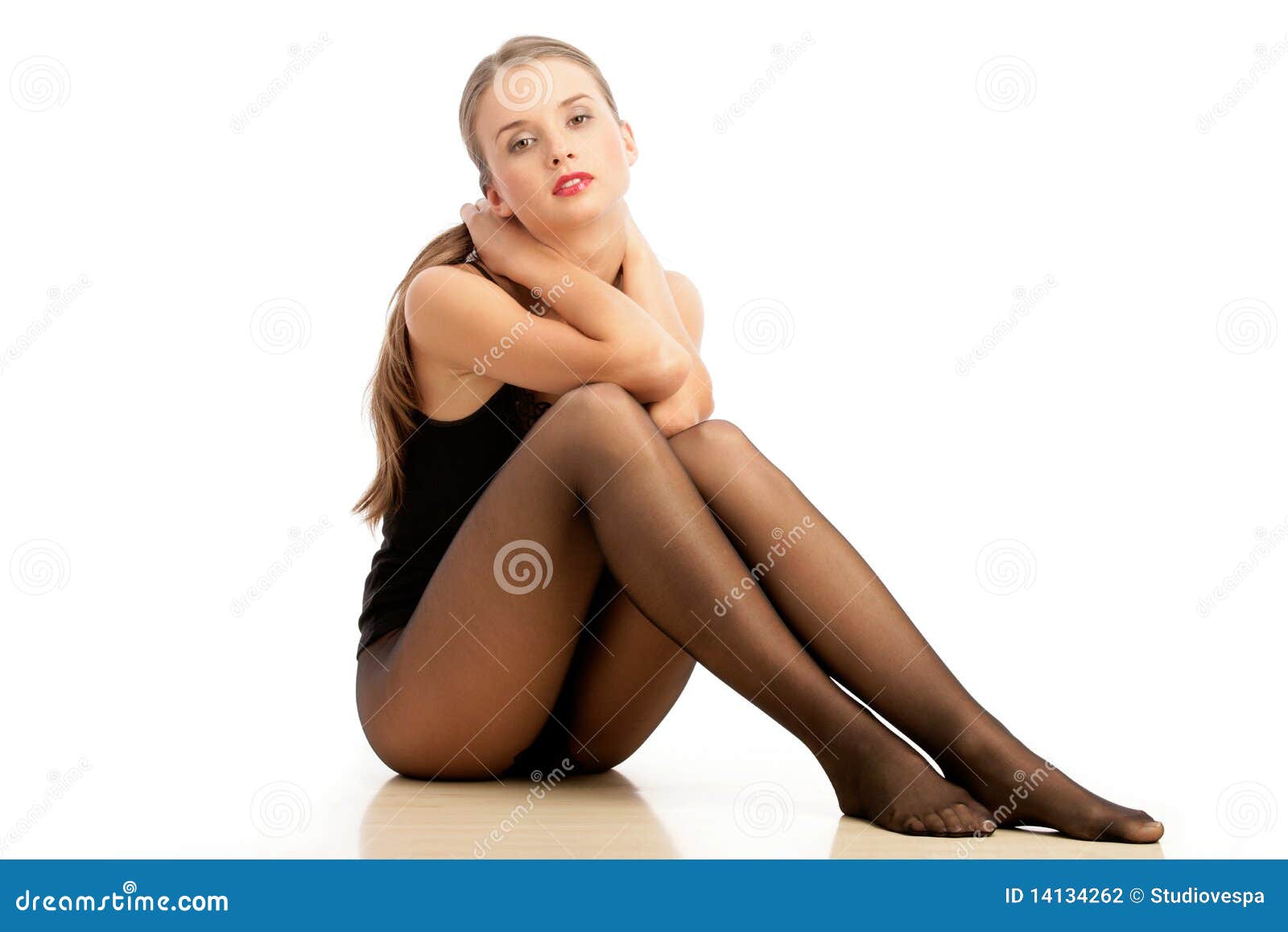 vrek Theoretisch boog Vrouw die panty draagt stock foto. Image of meisje, kaukasisch - 14134262