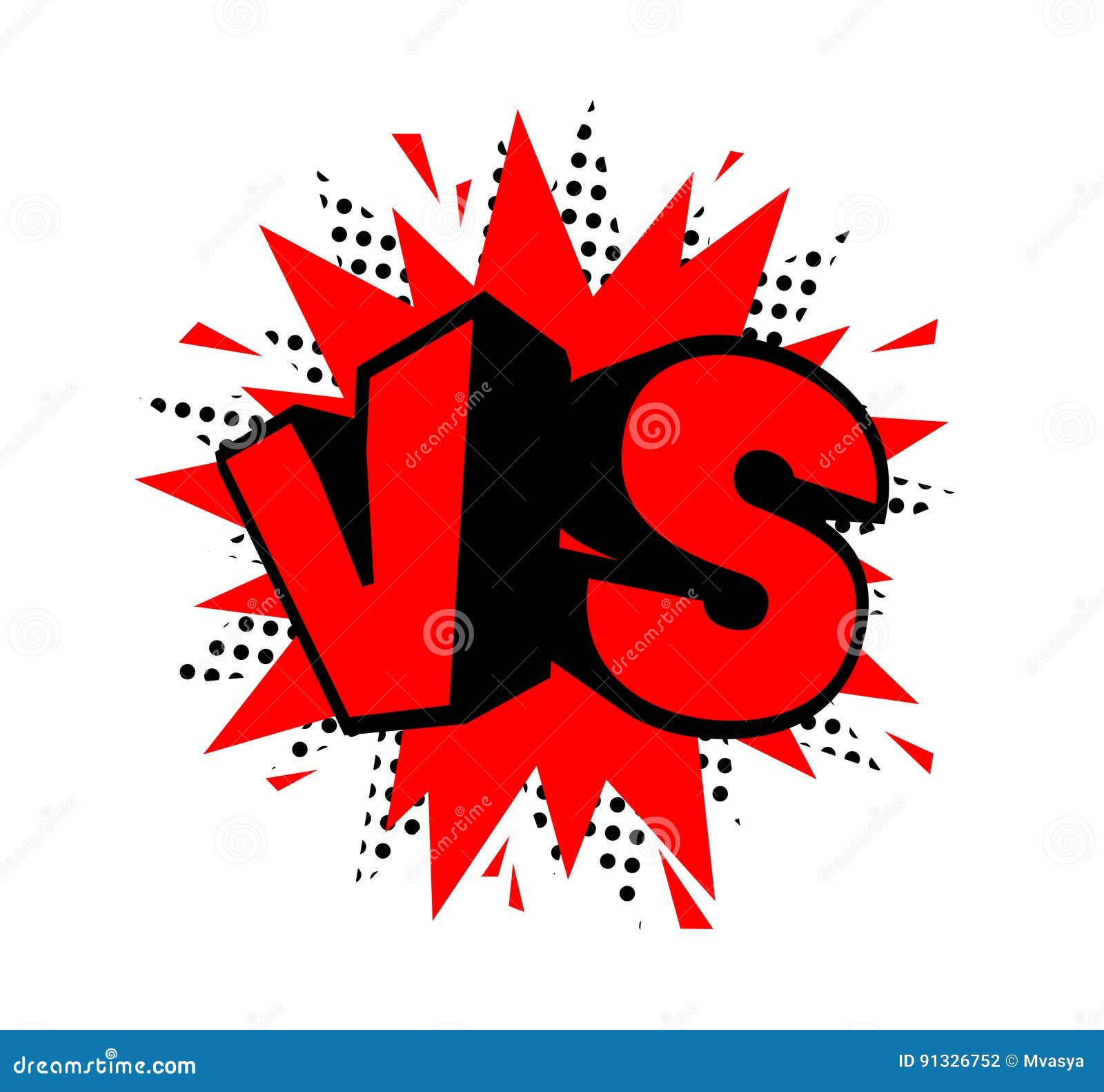 VS Letters Illustration Competition Icon Stock Vector Illustration of