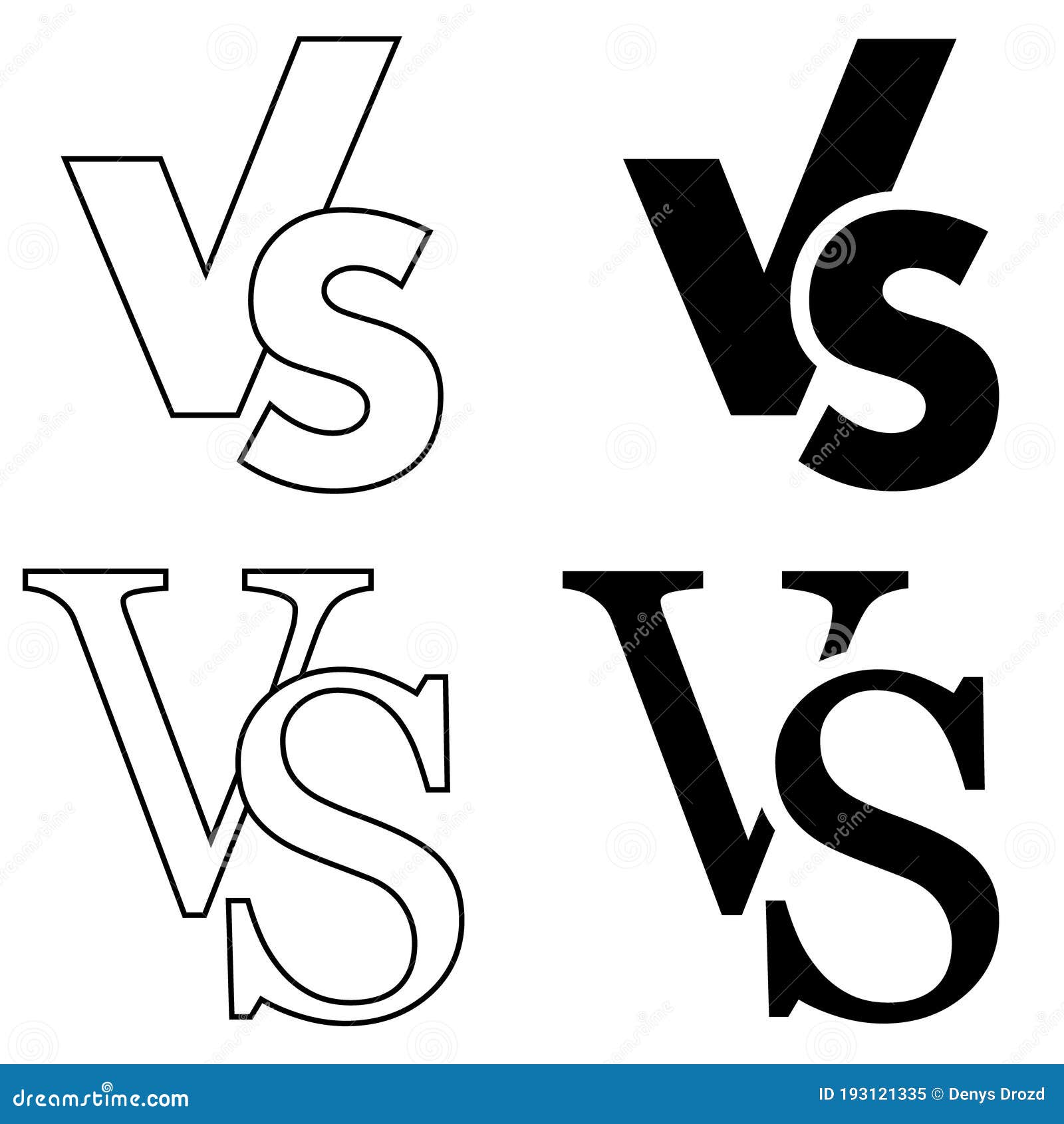 Vetores de Vs Ou Versus Ícone Isolado Símbolo Da Confrontação