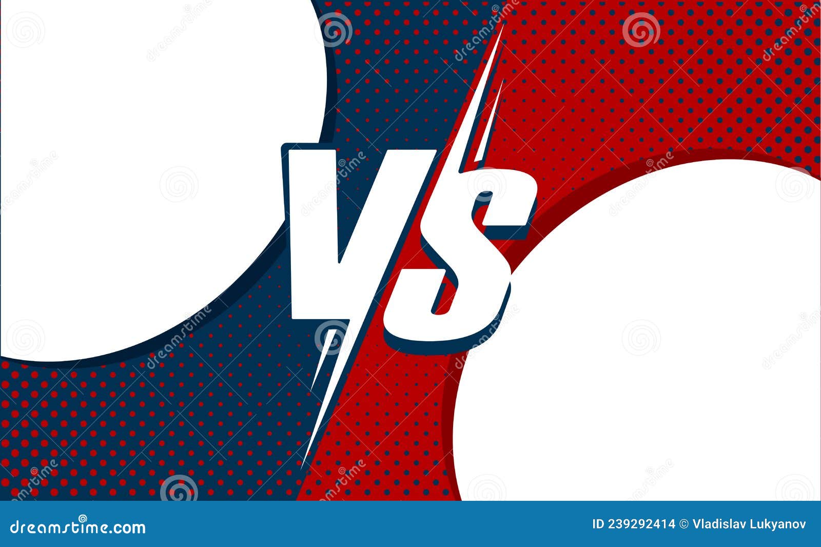 Free Vector  Versus vs battle screen red and blue background