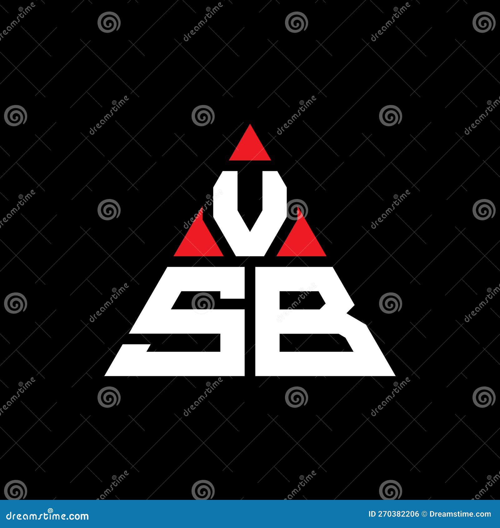 VSB Triangle Letter Logo Design with Triangle Shape. VSB Triangle Logo ...