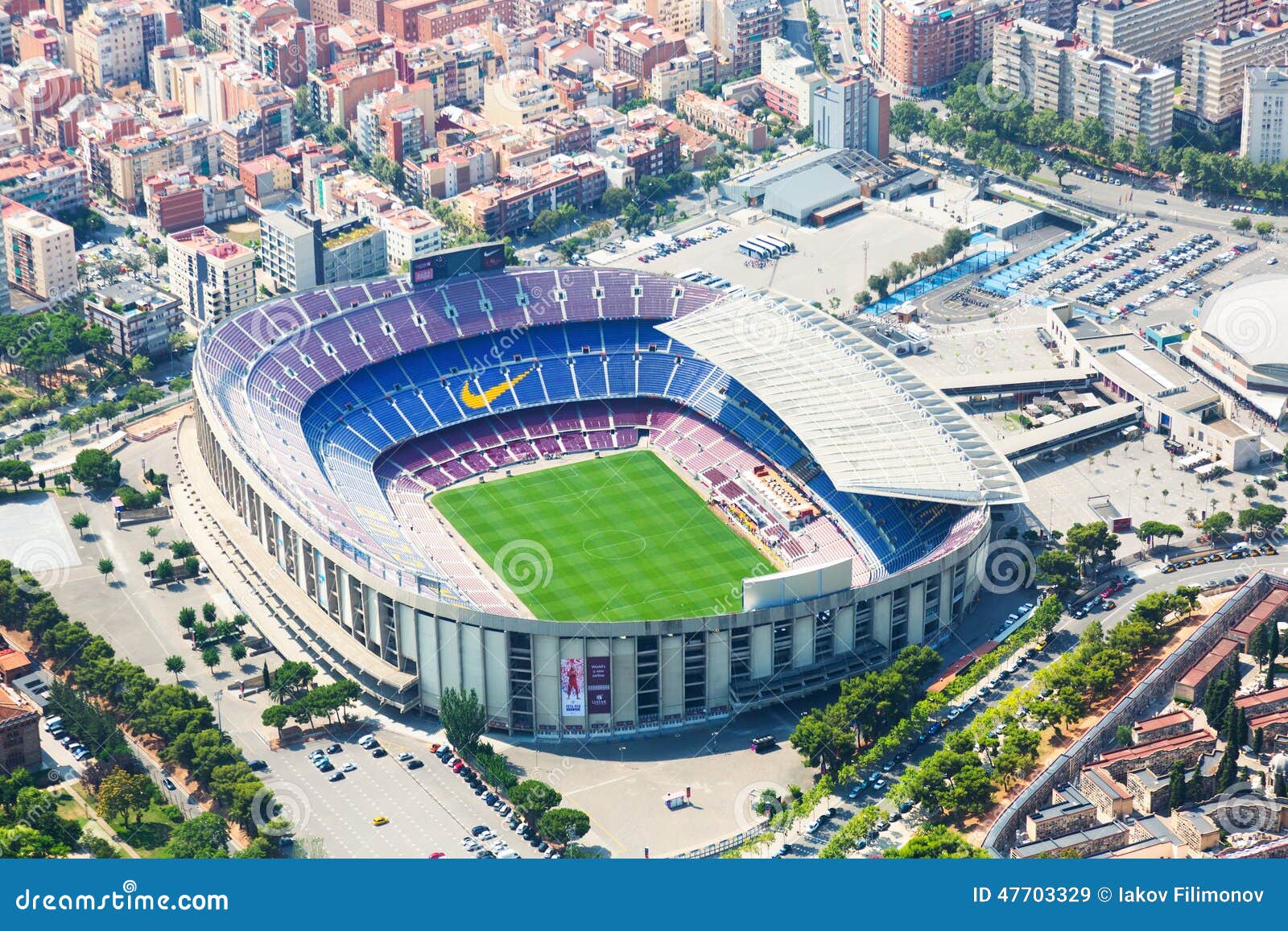 Vue Aérienne De Stade De Camp Nou Barcelone Image stock éditorial
