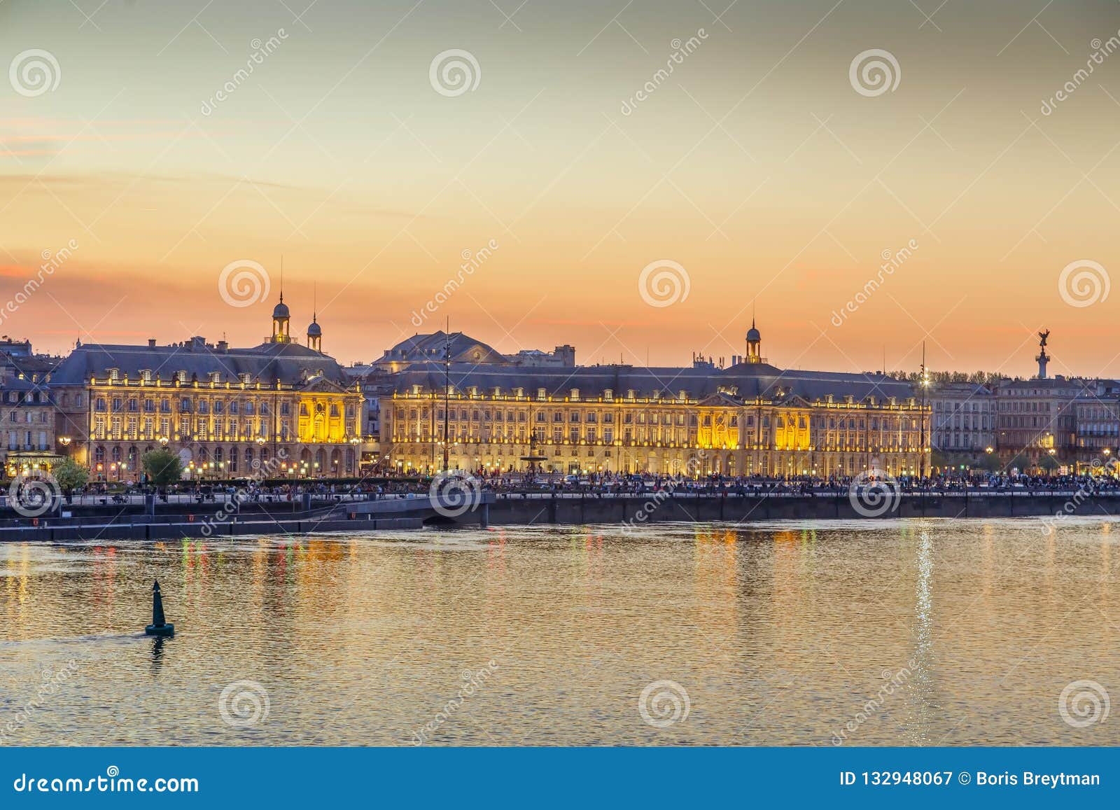 Vue De Centre De La Ville De Bordeaux France Image Stock