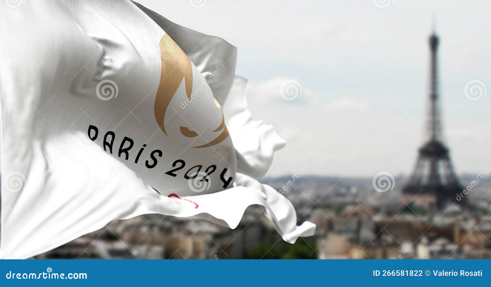 Vue De Clôture Du Drapeau Olympique D'été De Paris 2024 Agitant Au Vent  Photographie éditorial - Illustration du européen, jour: 266581822