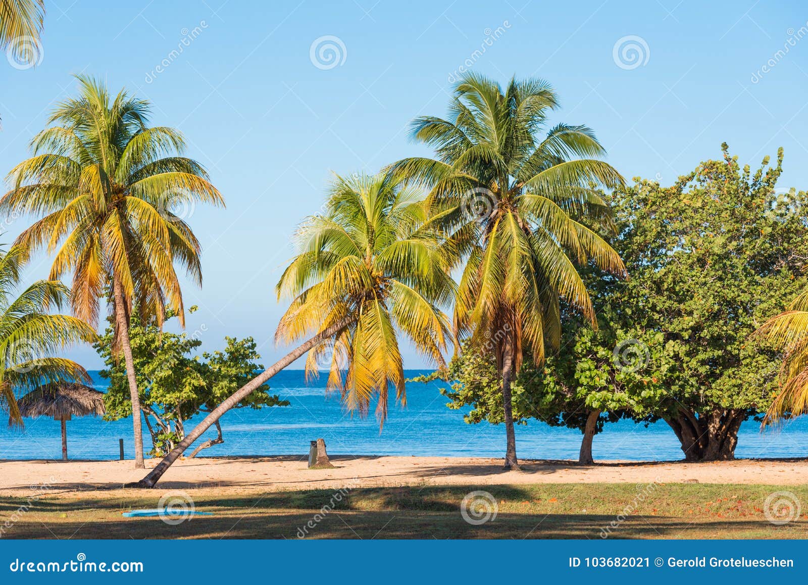 Paysage de cuba avec des touristes