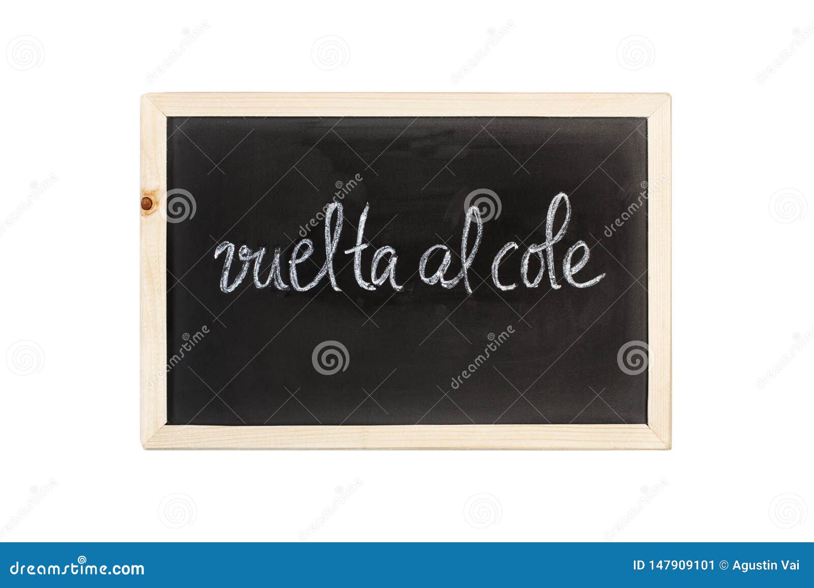 vuelta al cole back to school words write in chalk on a blackboard