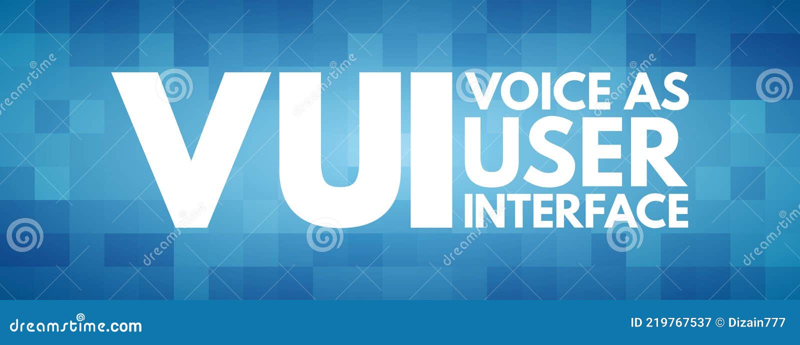 vui - voice as user interface acronym, technology concept background