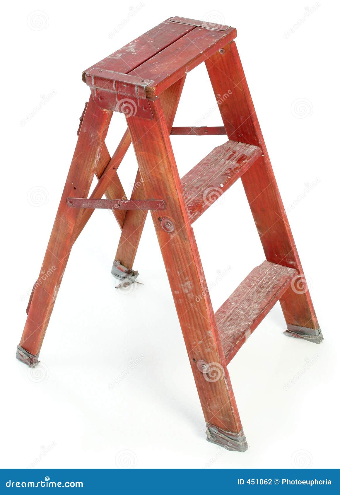 vijver Maak het zwaar bezorgdheid Vuile Korte Ladder stock foto. Image of verf, trapladder - 451062