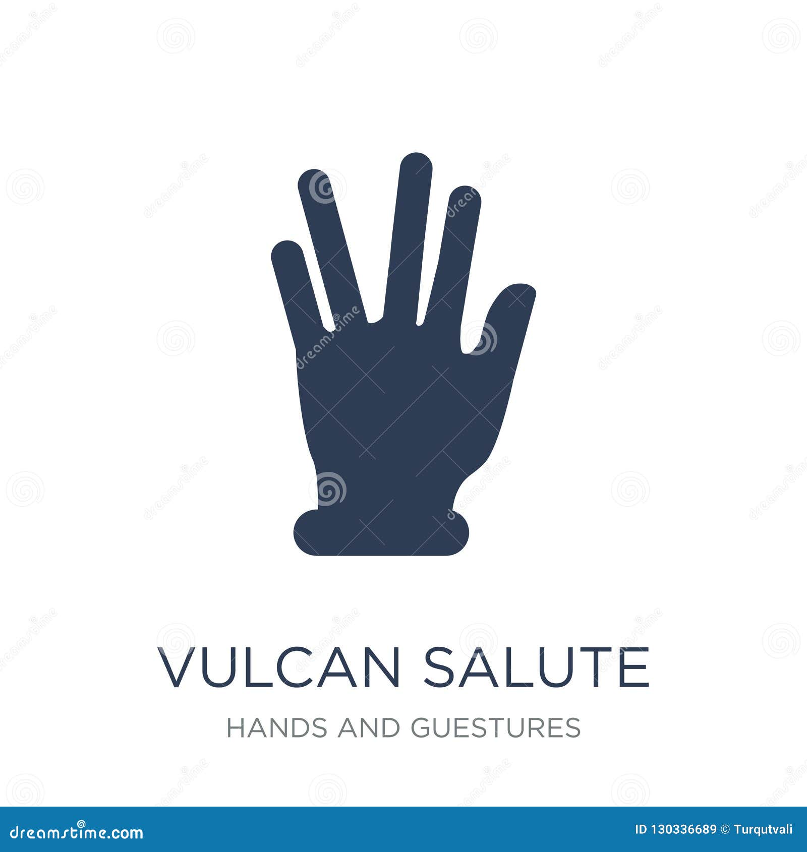 vulcan salute icon. trendy flat  vulcan salute icon on white background from hands and guestures collection