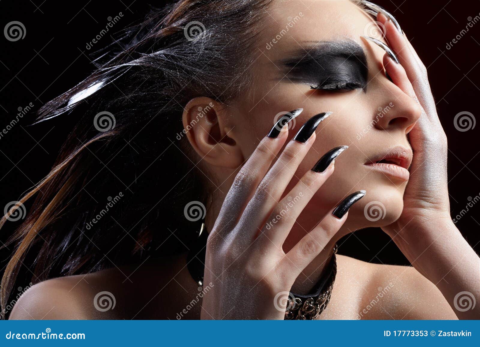 Vulture girl stock image. Image of makeup, dark, fashion - 17773353