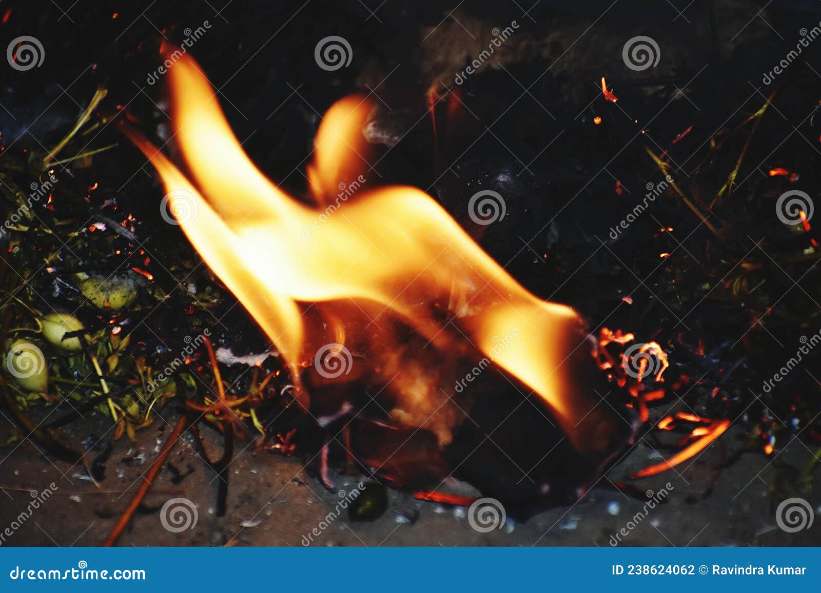 Vuur is Een Chemische Reactie Die Licht En Warmte Afgeeft. Stock Foto ...