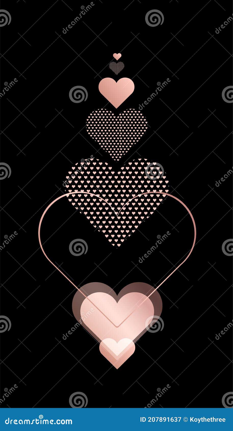 300 Pink Heart Black Background Illustrations RoyaltyFree Vector  Graphics  Clip Art  iStock