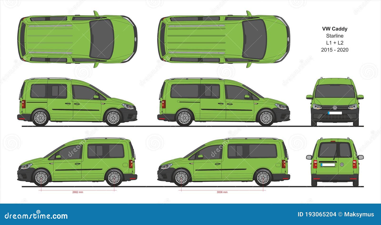 VW Caddy Starline Passenger Van L1+L2 2015present