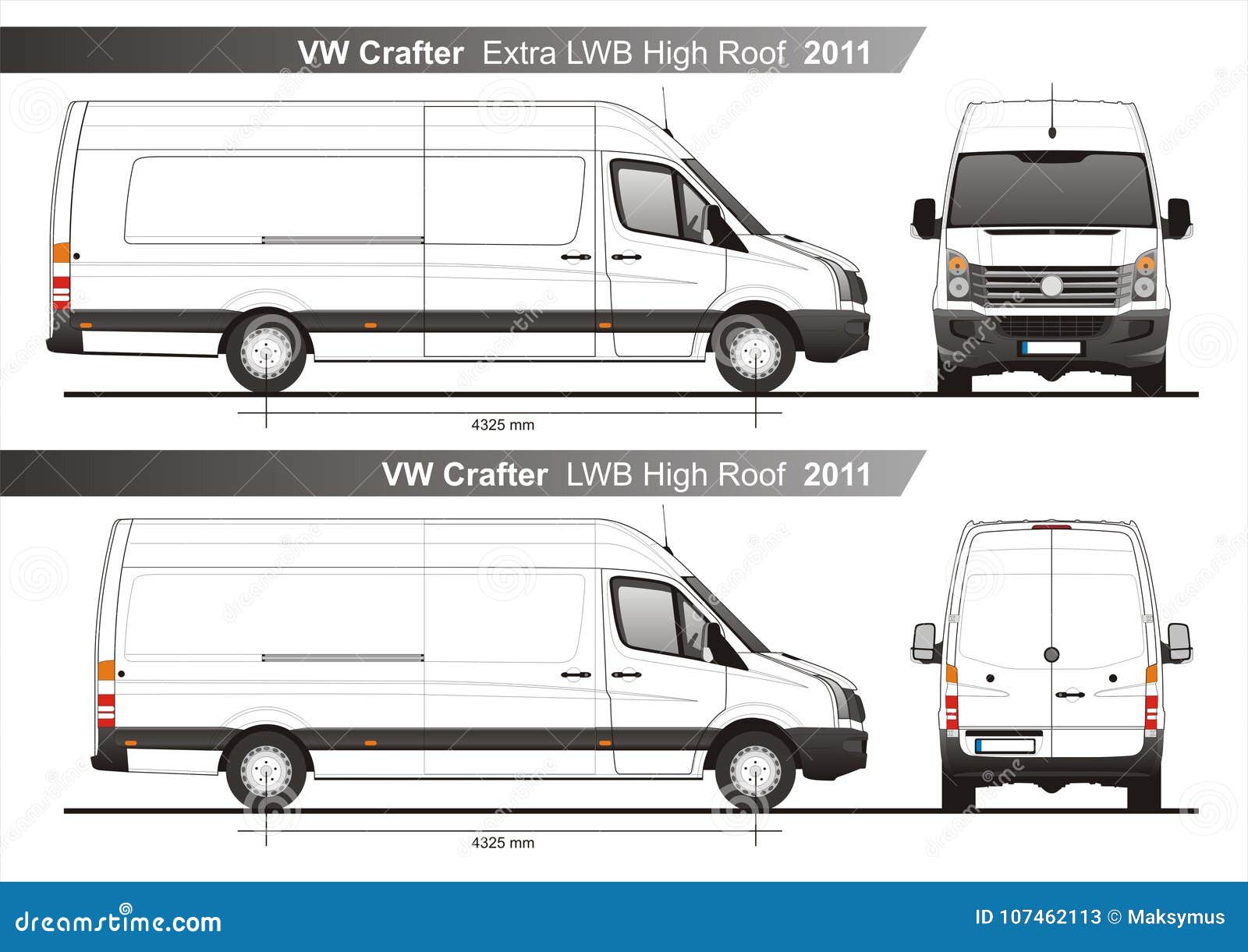 LWB High Roof Furgon Van 2011 Blueprint 