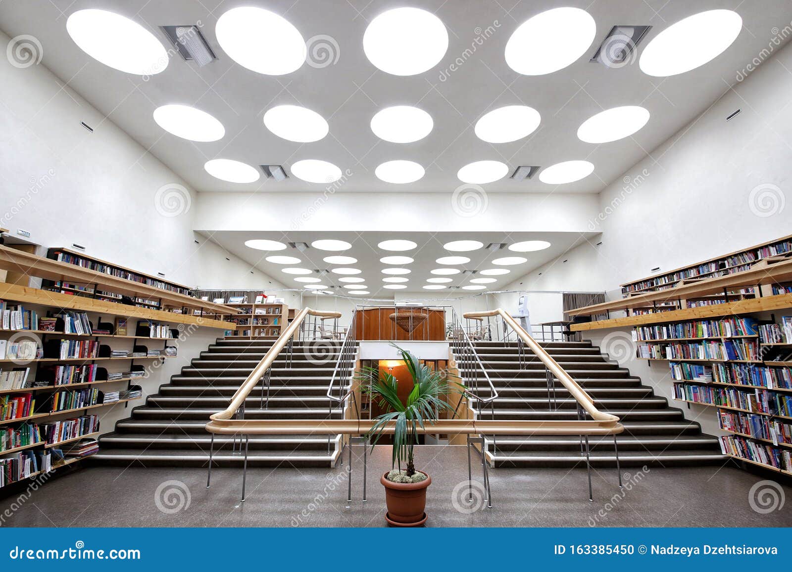 the reading room of the library by finnish architect alvar aalto with natural light through the holes