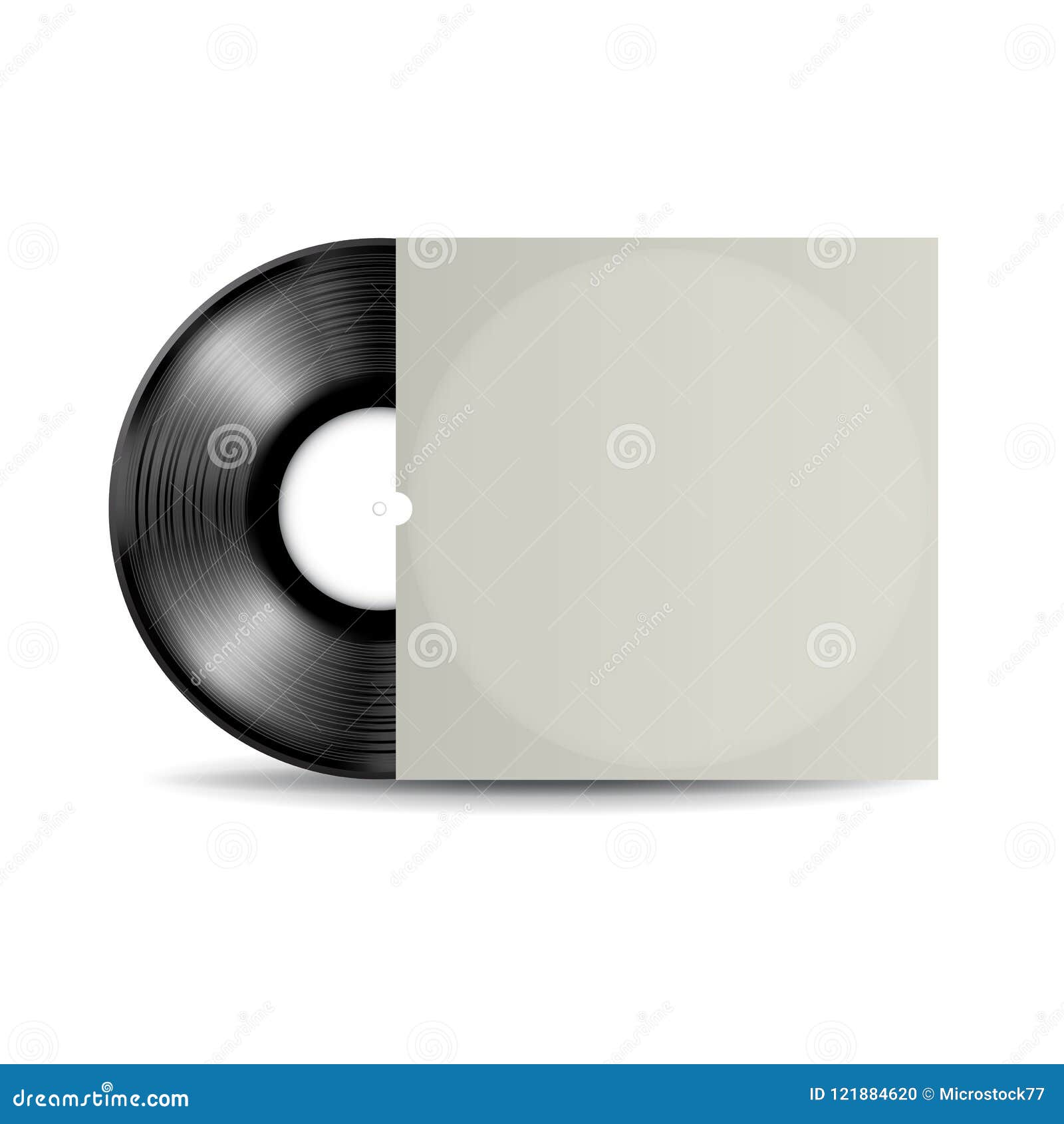 Vynil Record Cover Box Vector Stock Vector Illustration of blank