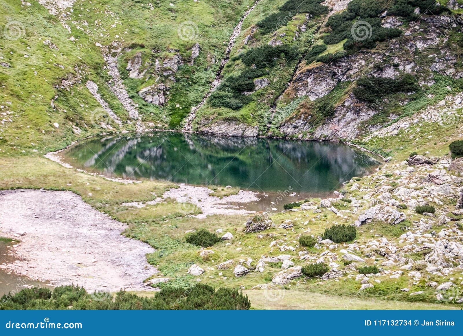 vysne rackove pleso lake in western tatras mountains in slovakia