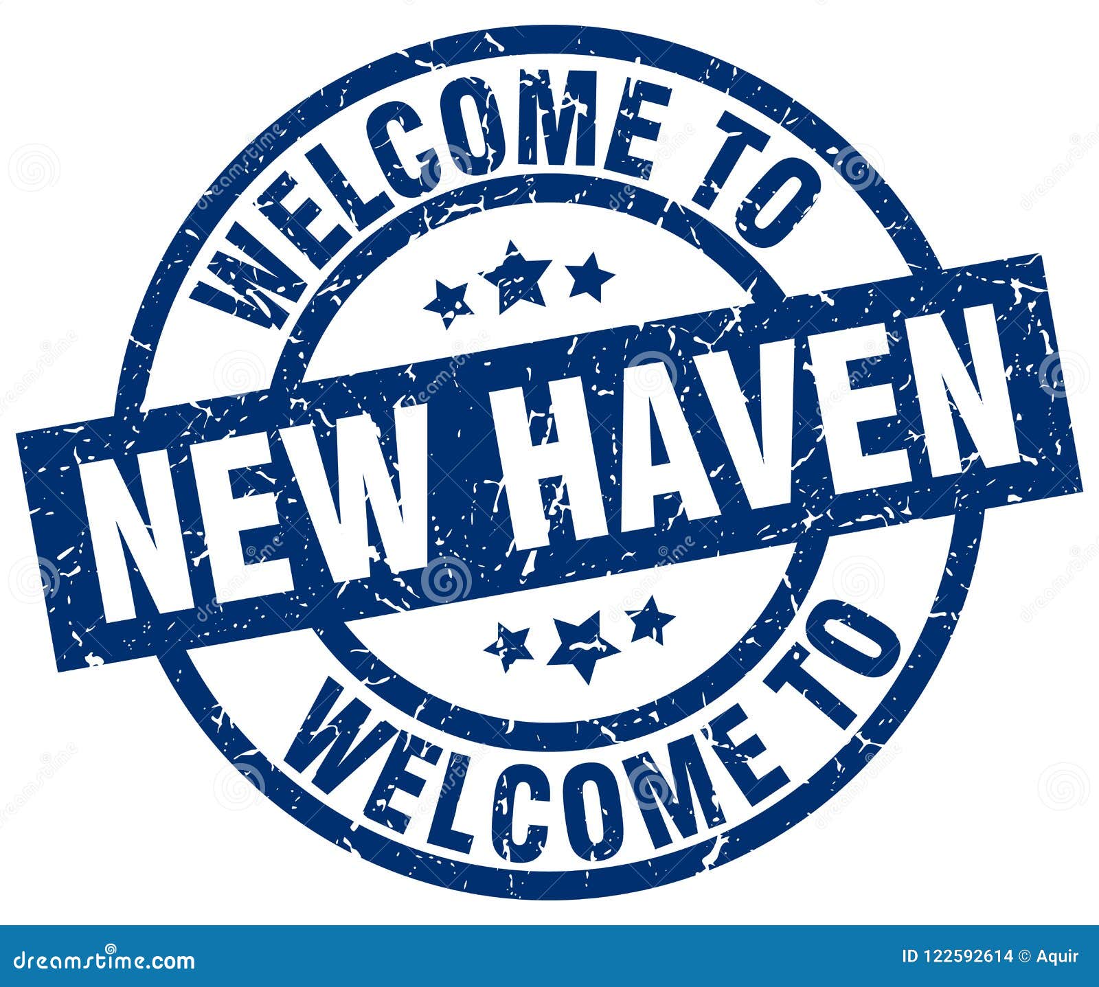 Välkomnande till den New Haven stämpeln. Välkomnande till stämpeln för New Haven rundagrunge som isoleras på vit bakgrund New Haven välkomnande till New Haven