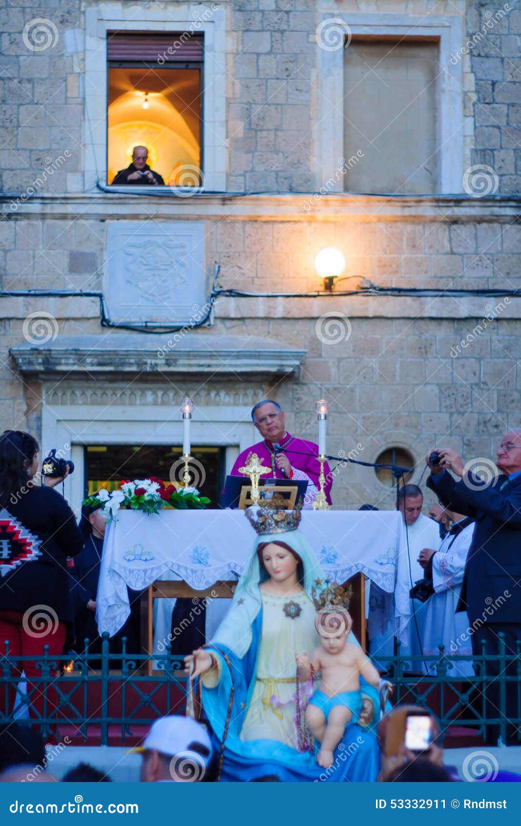 Vår Dam Av Mount Carmel Ståtar, Haifa Redaktionell Bild Bild av maris