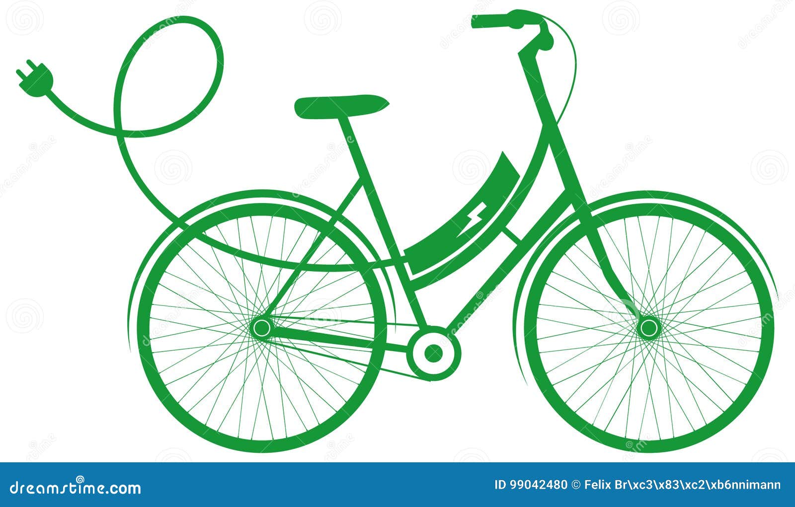 dessin bicyclette ecologique elestrique