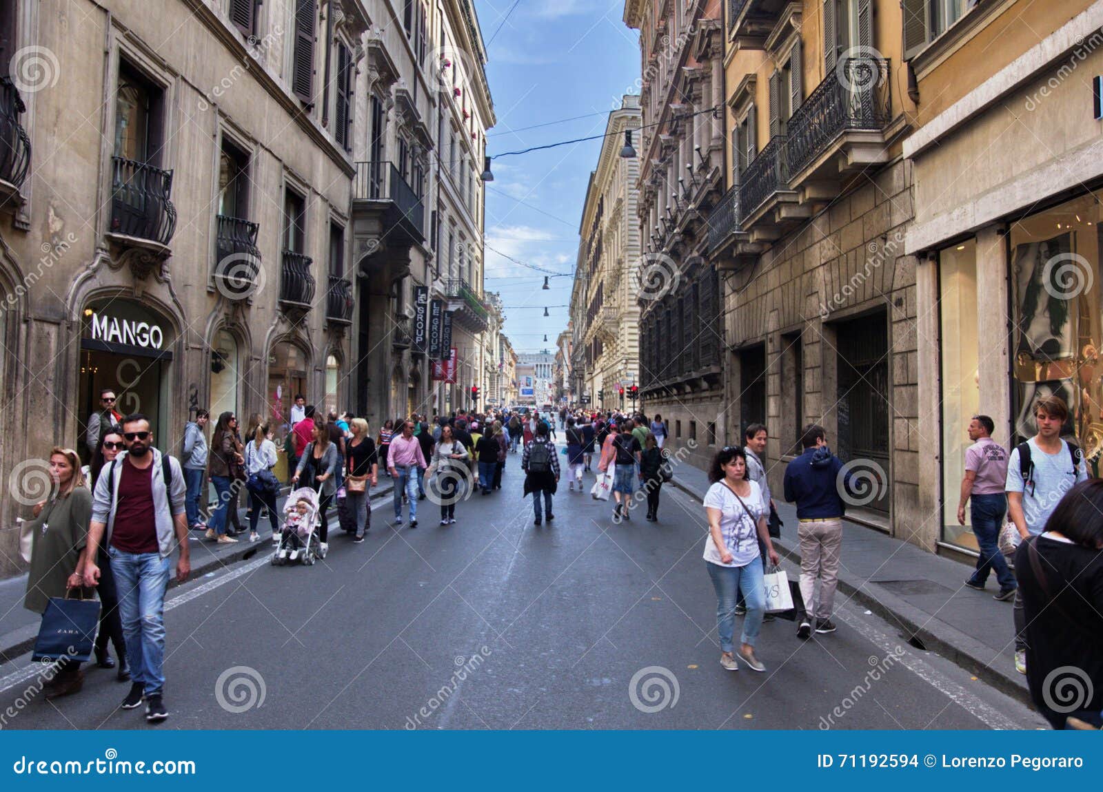 Vía del Corso, Roma imagen de archivo editorial. Imagen de calle 71192594