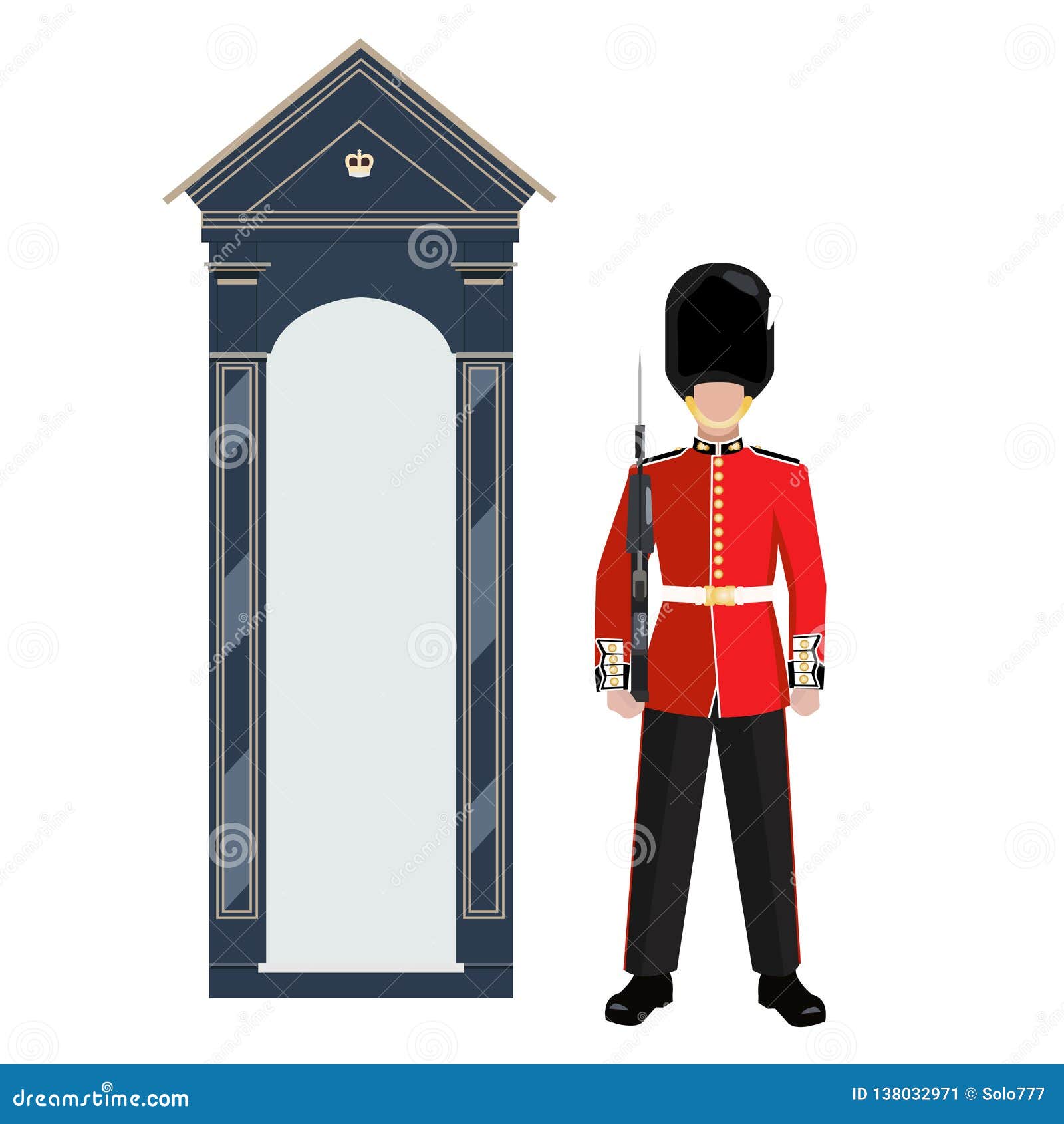 Wache Des Grenadiers Guards Außerhalb Des Buckingham Palace