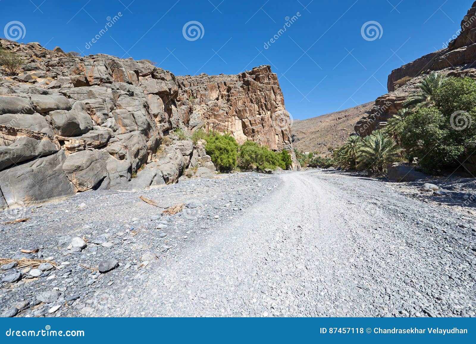 Wadi a Dry River Bed in Oman Stock Photo Image of rugged, shadow 87457118