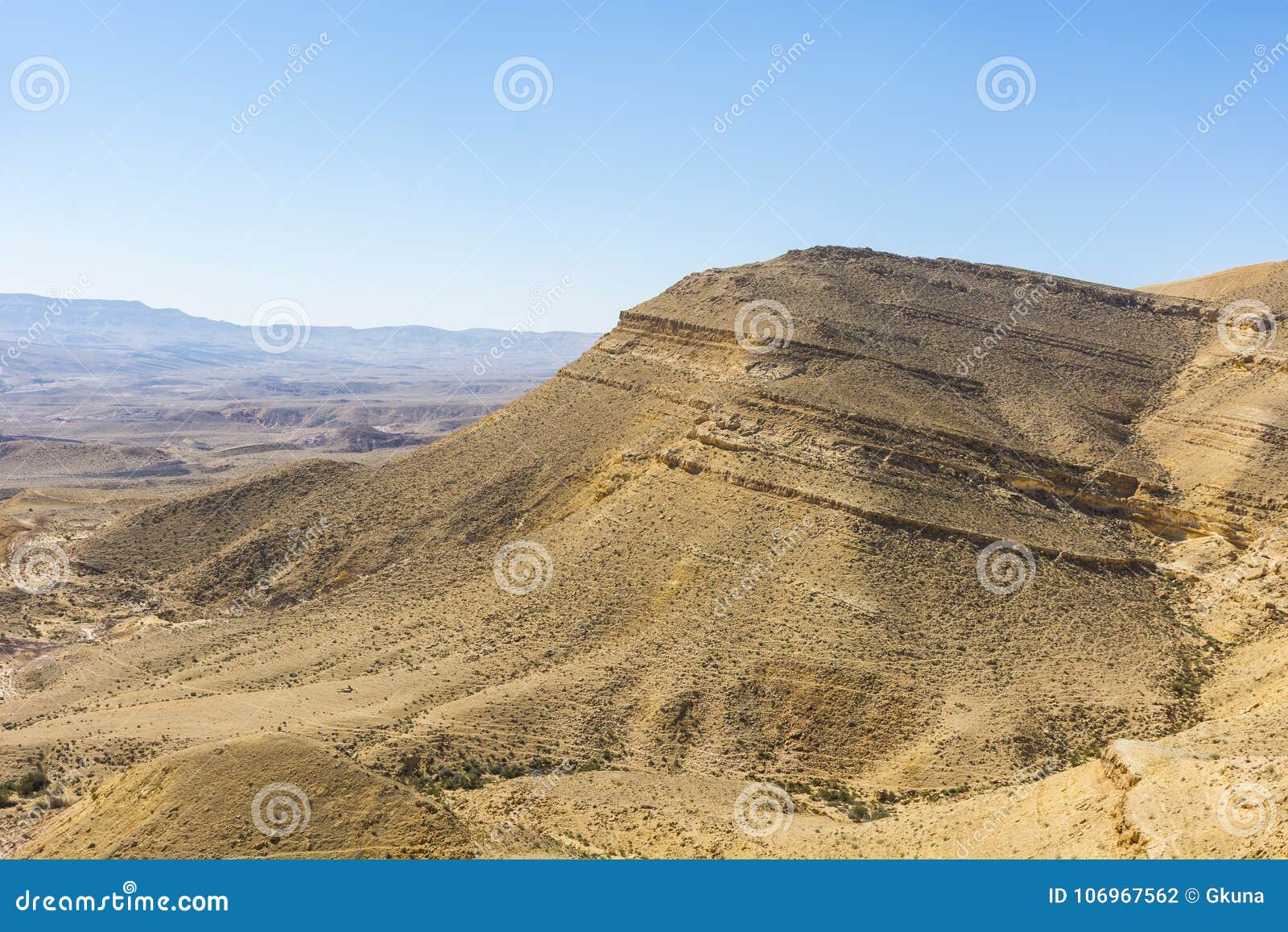 Wadis and Craters of Israel Desert. Stock Photo - Image of danger