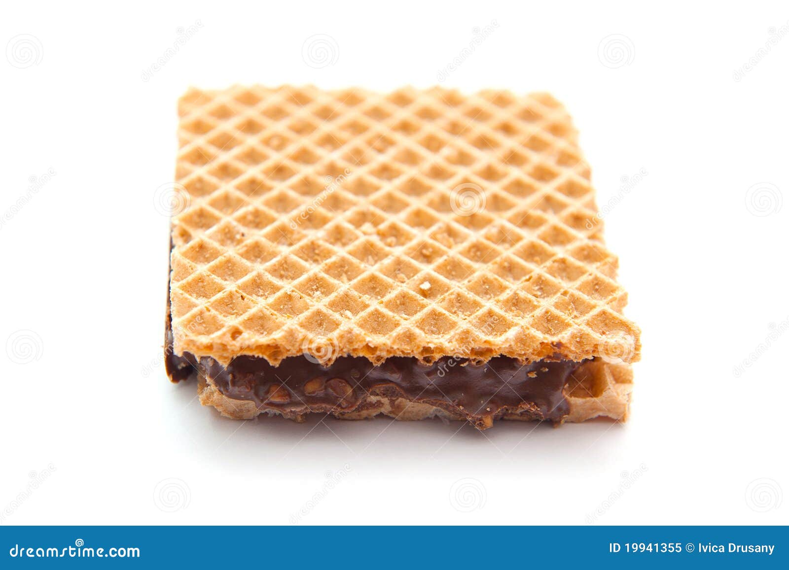 Wafer Filled with Chocolate and Hazelnut Stock Image Image of sweet