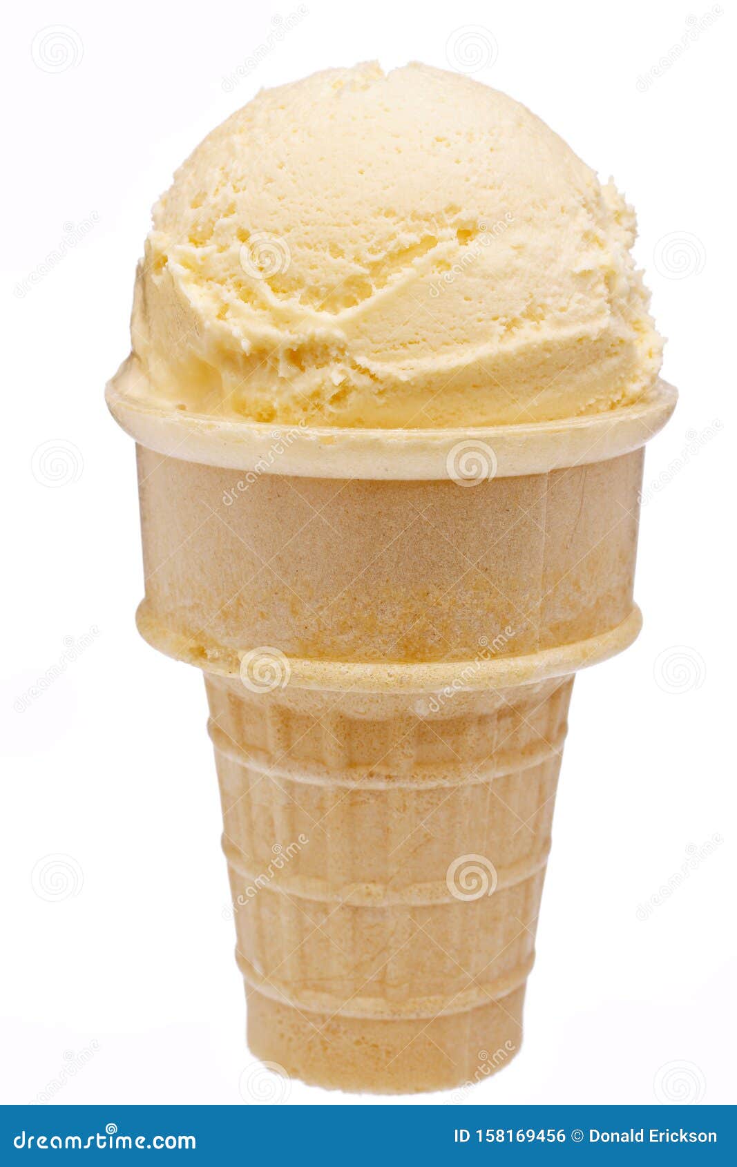 One Scoop Of Ice Cream In Waffle Cone
