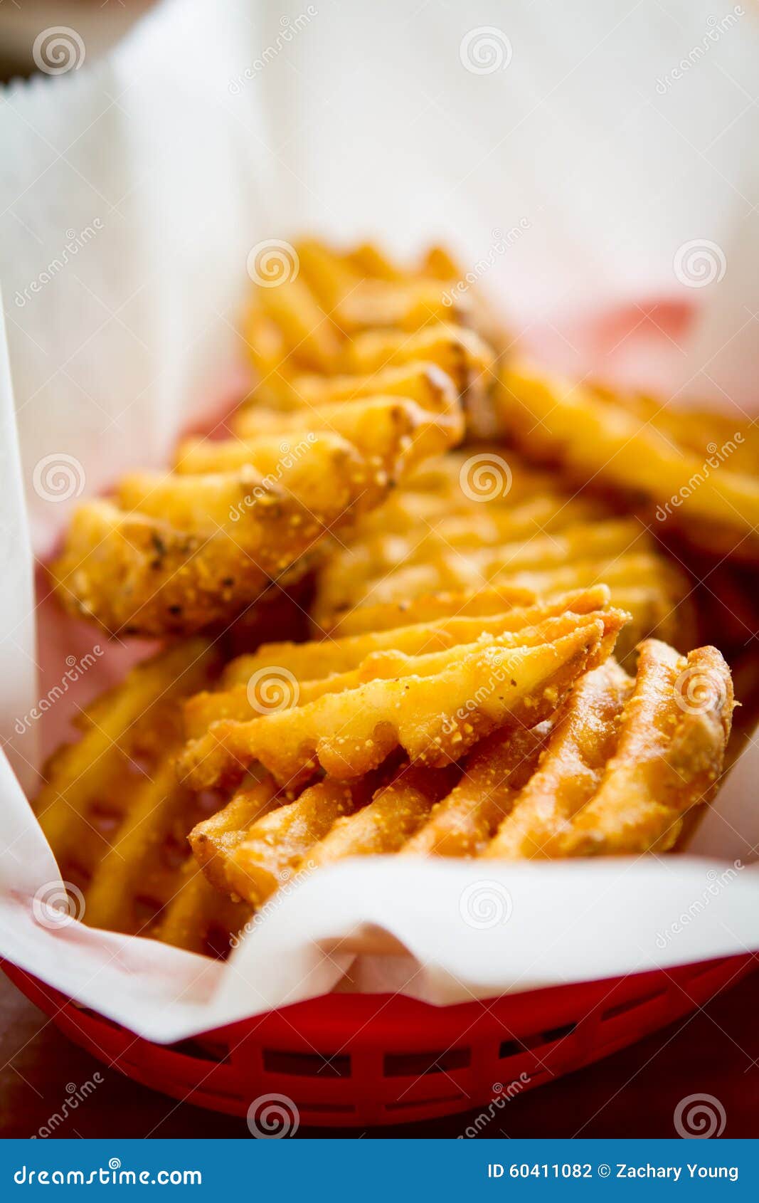 Waffle Fries Stock Photo Image Of Chive Potato Group 60411082