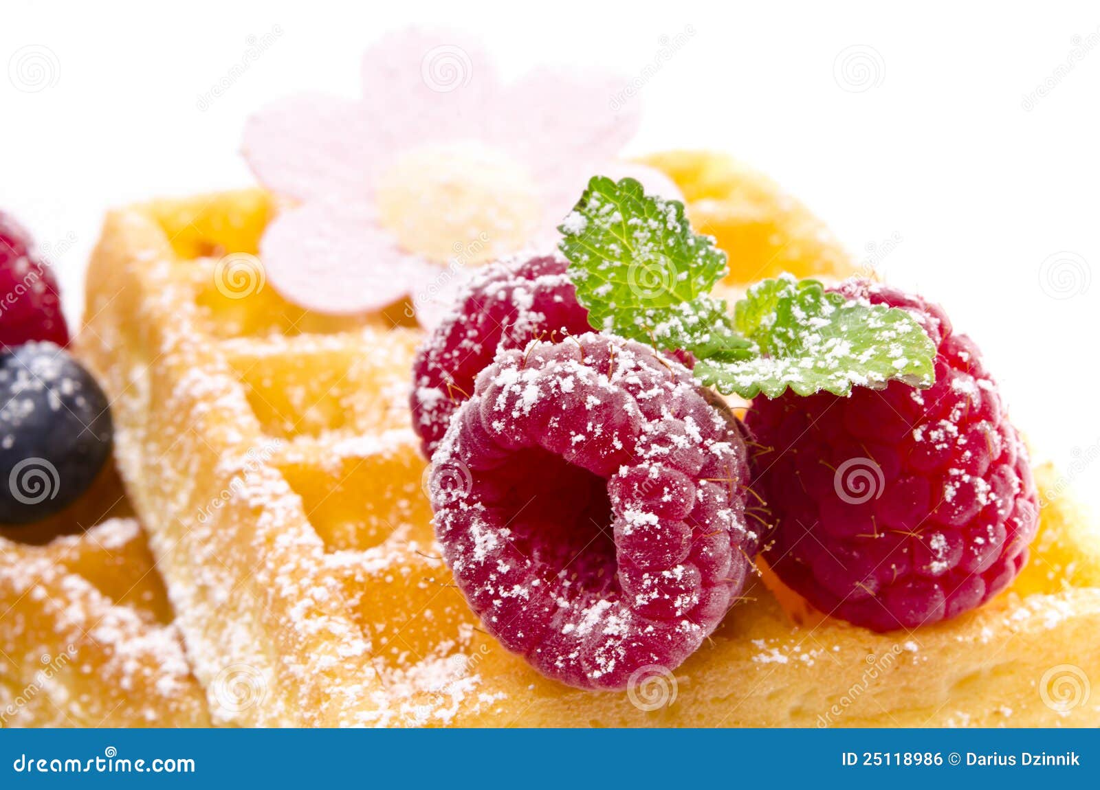 Waffle with fruit stock photo. Image of cake, brown, calorie 25118986