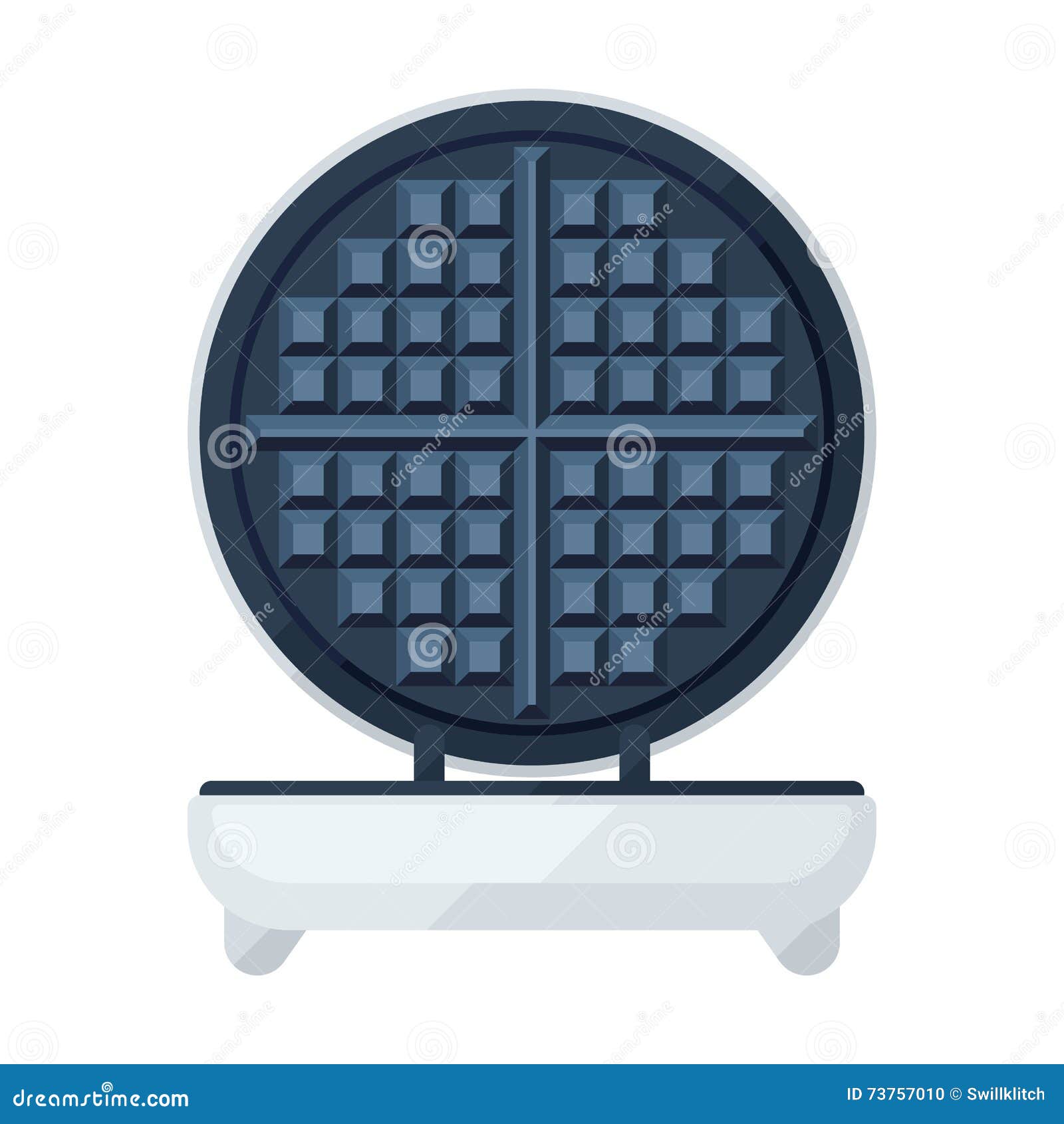 Waffle maker flat icon stock vector. Illustration of icon 73757010