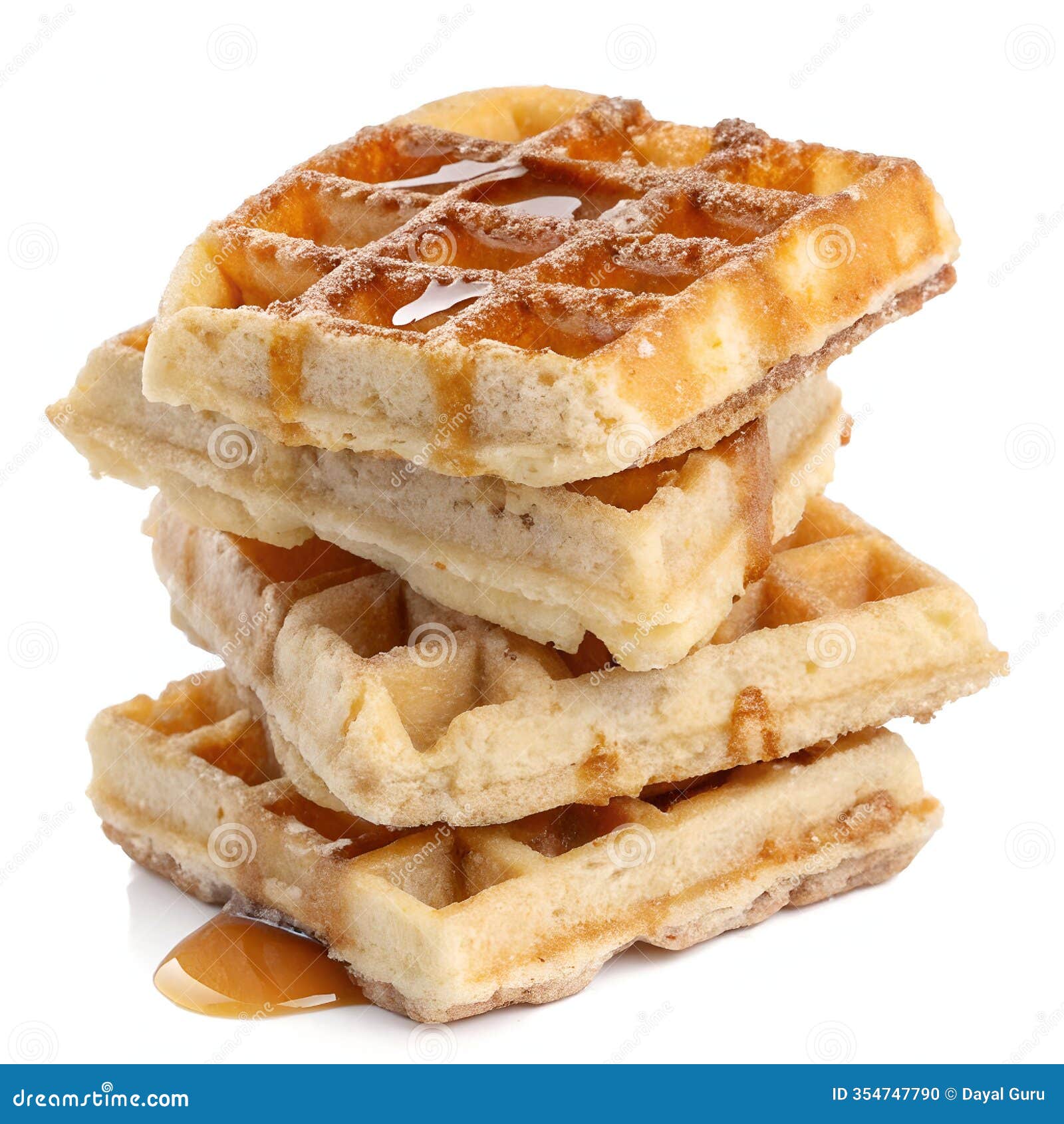 waffle stack  on transparent background