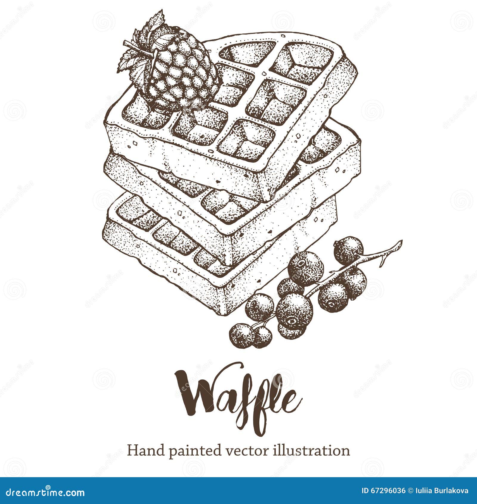Unique Sketch Waffle Drawing 