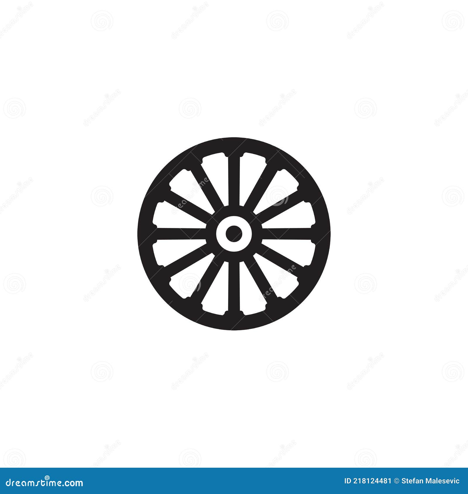 Wagon wheel stock vector. Illustration of abstract, circle - 218124481