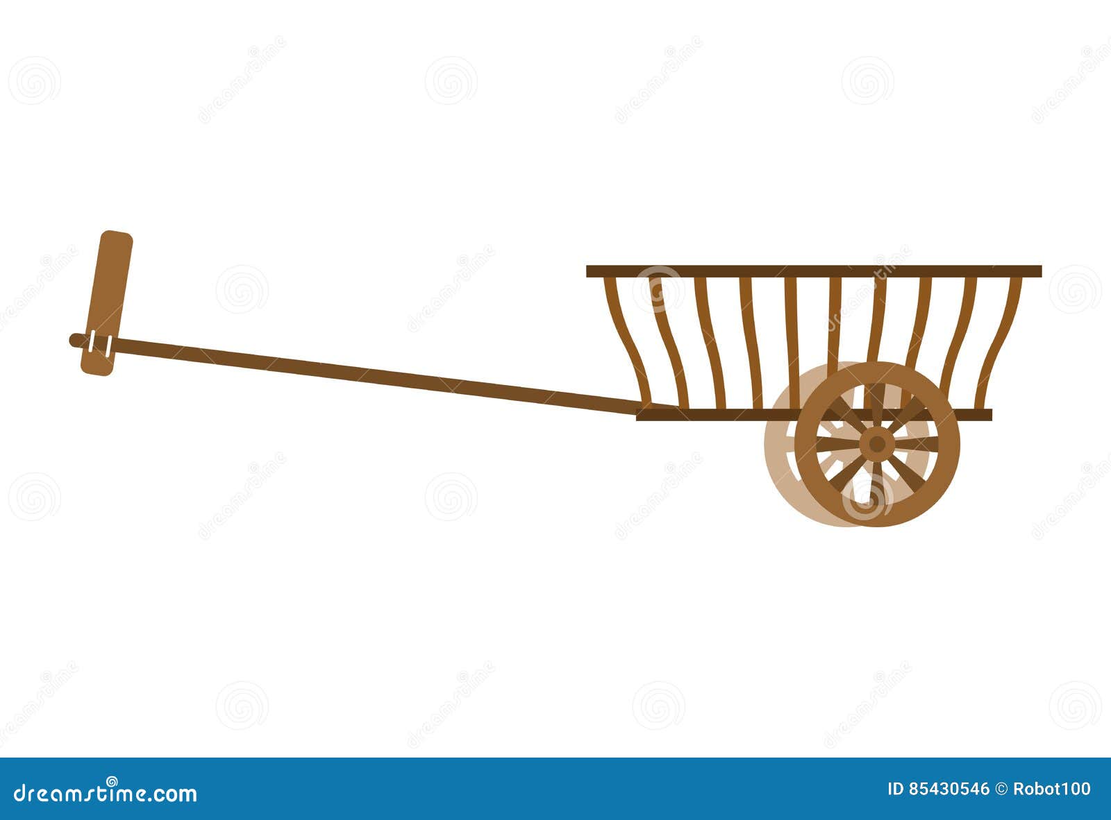 Wagon Wood. Old Farm Transport Stock Vector - Illustration of cargo ...