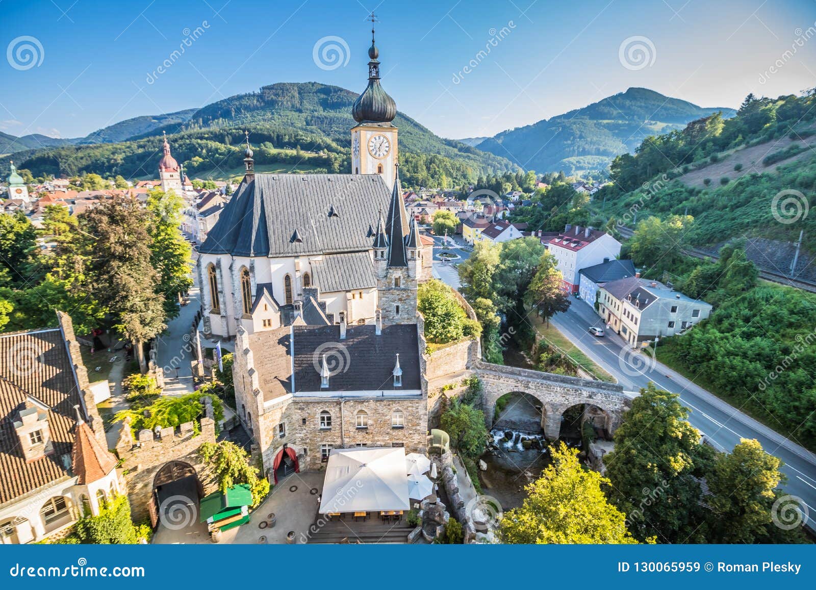 the old town of waidhofen an der ybbs in summer, mostviertel, lower austria, austria