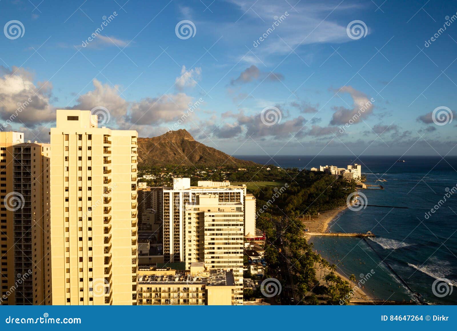 Waikiki Beach Honolulu Stock Photo Image Of Beach Diamond 84647264