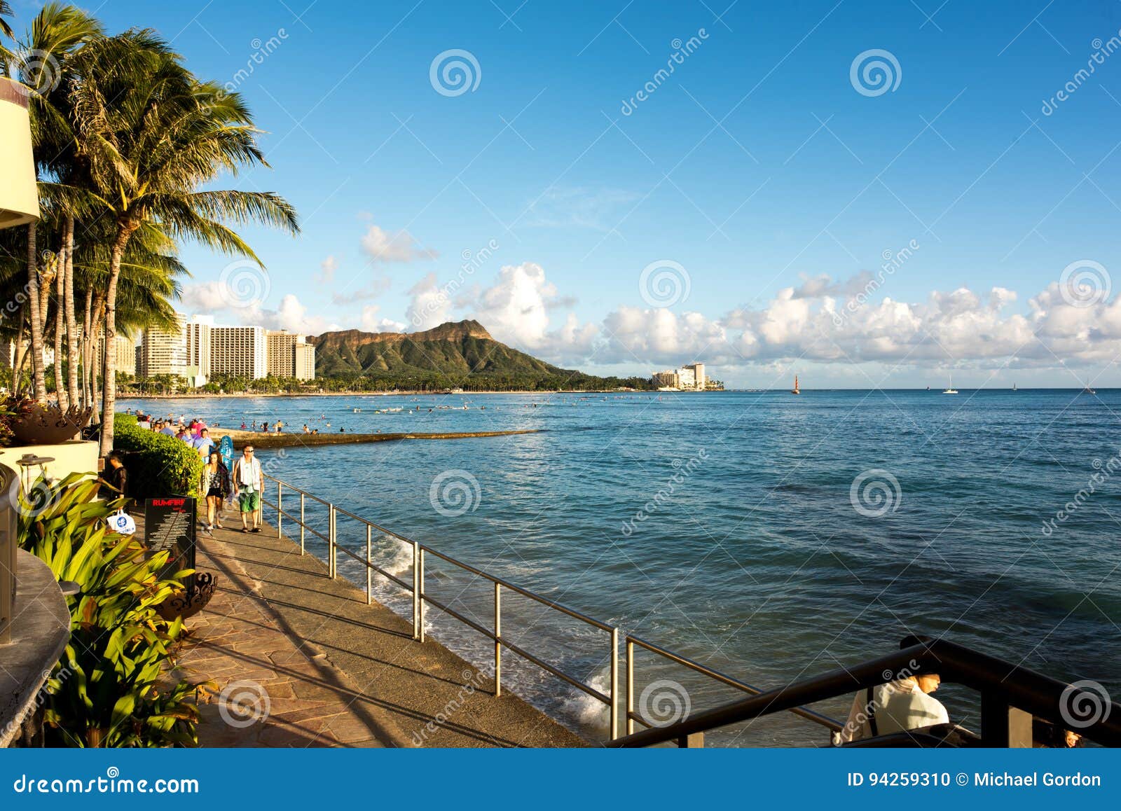 Waikiki in the State of Hawaii. Editorial Image - Image of historical
