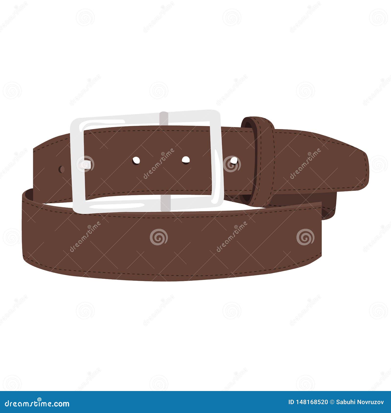 Waist Mans Belt Vector Icon on a White Background. Leather Belt ...