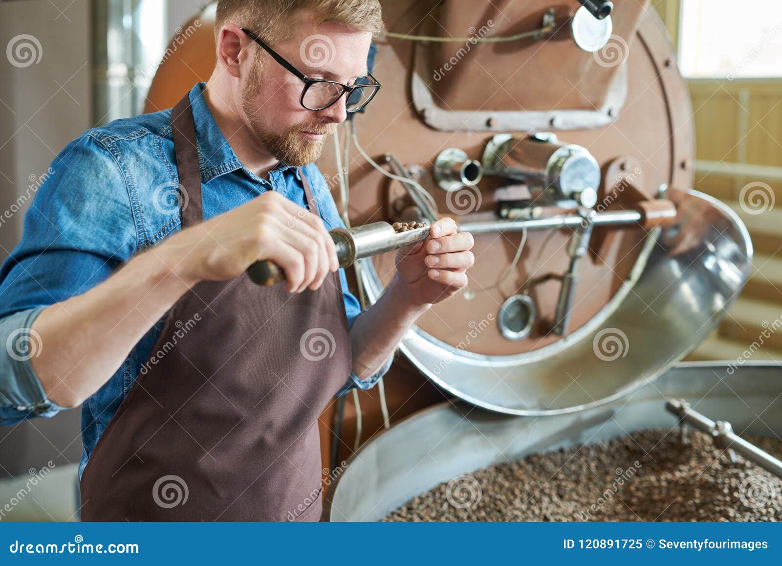 Artisan Roasting Coffee stock image. Image of artisan - 120891725