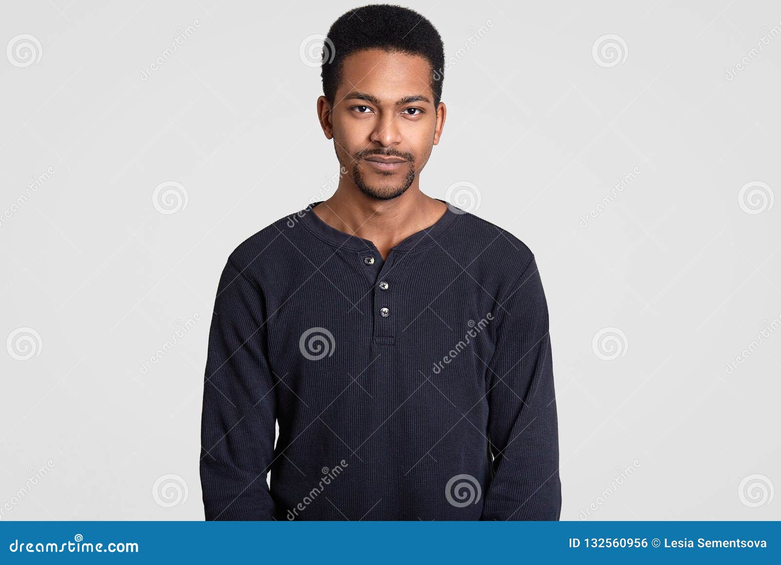 Waist Up Shot of Black Man with Short Curly Hair, Little Beard, Looks Seriously at Camera, Thinks about Something with Stock Photo - Image of people, emotion: 132560956 Waist Up Shot of Black Man with Short Curly Hair, Little Beard, Looks Seriously at Camera, Thinks about Something with Stock Photo - Image of people, emotion: 132560956