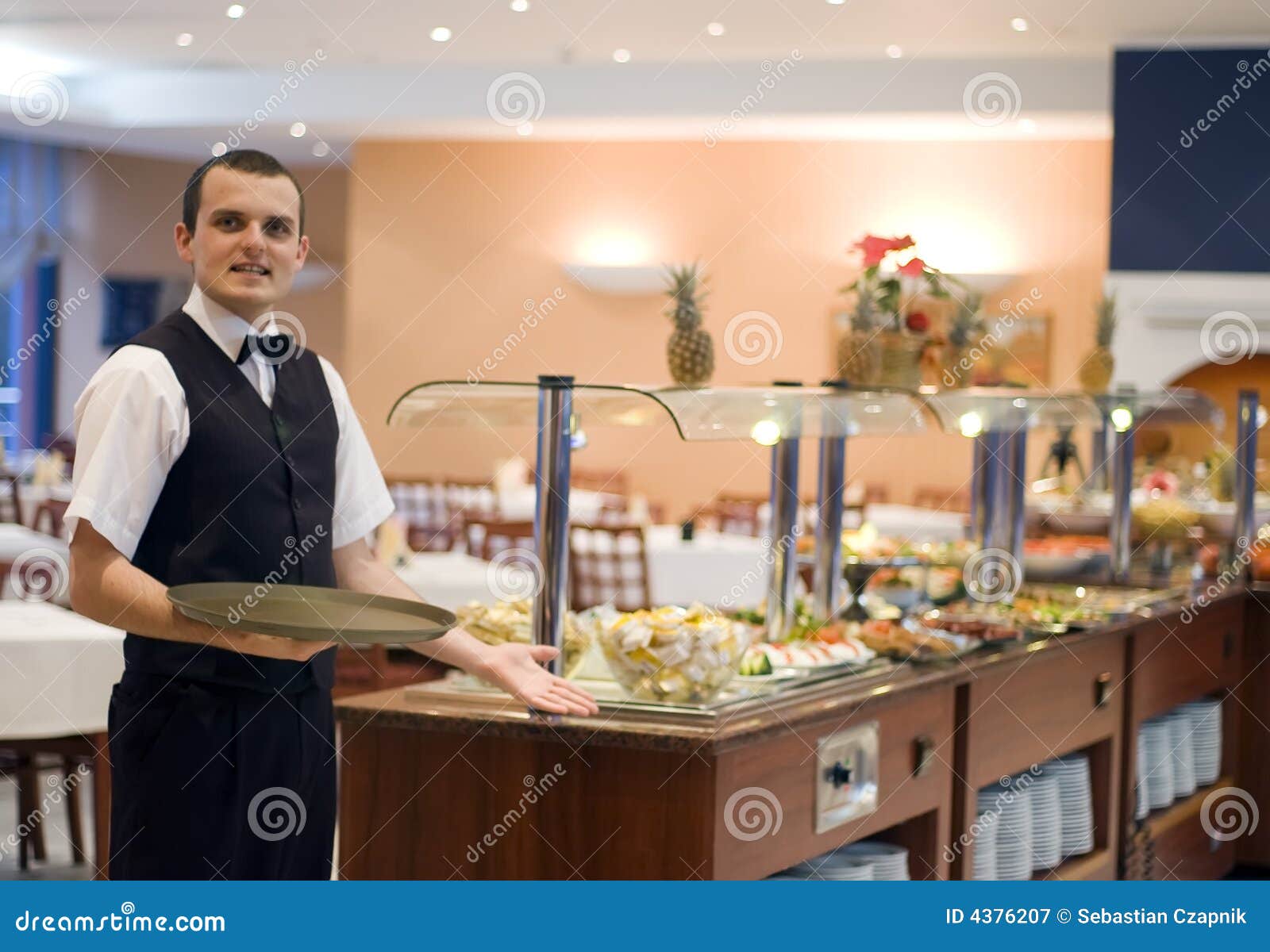 waiter and buffet