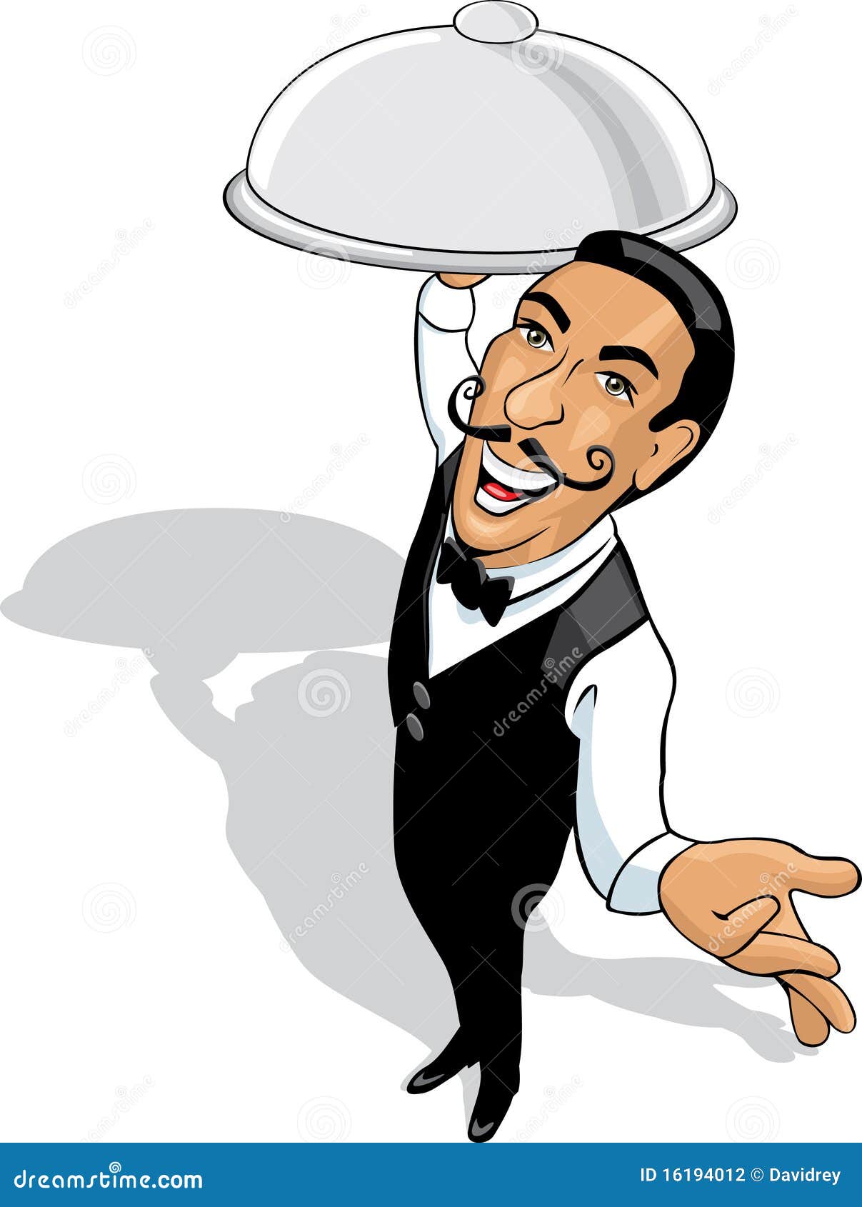 waiter cartoon